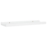 Picture Frame Ledge Shelves 2 pcs White 40x9x3 cm MDF - Side View