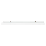 Picture Frame Ledge Shelves 2 pcs White 40x9x3 cm MDF - Top-Down View