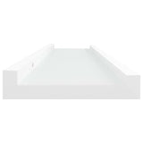 Picture Frame Ledge Shelves 2 pcs White 40x9x3 cm MDF - 45-Degree Angle