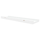 Picture Frame Ledge Shelves 2 pcs White 40x9x3 cm MDF - Close-Up Angle