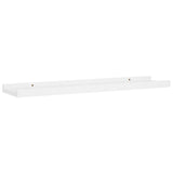 Picture Frame Ledge Shelves 2 pcs White 60x9x3 cm MDF - Side View