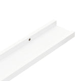 Picture Frame Ledge Shelves 2 pcs White 60x9x3 cm MDF