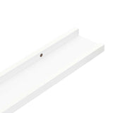 Picture Frame Ledge Shelves 2 pcs White 60x9x3 cm MDF