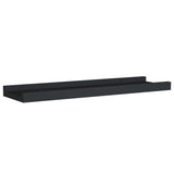 Picture Frame Ledge Shelves 2 pcs Black 40x9x3 cm MDF - Side View