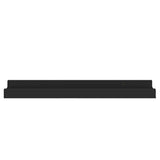 Picture Frame Ledge Shelves 2 pcs Black 40x9x3 cm MDF