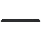 Picture Frame Ledge Shelves 2 pcs Black 60x9x3 cm MDF - Top-Down View