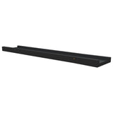Picture Frame Ledge Shelves 2 pcs Black 60x9x3 cm MDF - Rear View