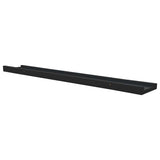 Picture Frame Ledge Shelves 2 pcs Black 80x9x3 cm MDF - Rear View