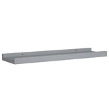 Picture Frame Ledge Shelves 2 pcs Grey 40x9x3 cm MDF - Side View