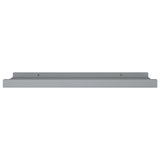 Picture Frame Ledge Shelves 2 pcs Grey 40x9x3 cm MDF - Top-Down View