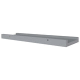 Picture Frame Ledge Shelves 2 pcs Grey 40x9x3 cm MDF - Rear View