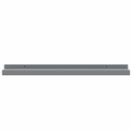 Picture Frame Ledge Shelves 2 pcs Grey 60x9x3 cm MDF