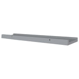 Picture Frame Ledge Shelves 2 pcs Grey 60x9x3 cm MDF - Rear View
