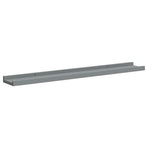 Picture Frame Ledge Shelves 2 pcs Grey 80x9x3 cm MDF