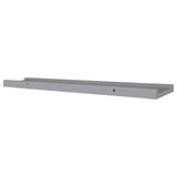 Picture Frame Ledge Shelves 2 pcs Grey 80x9x3 cm MDF - Rear View