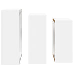 Wall Cube Shelves 3 pcs White MDF