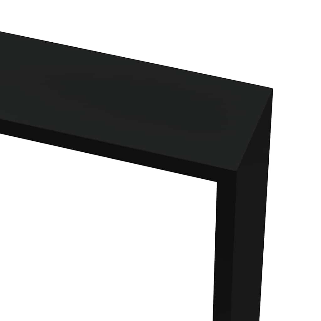 Wall Cube Shelves 3 pcs Black MDF