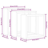 Wall Cube Shelves 3 pcs Grey MDF