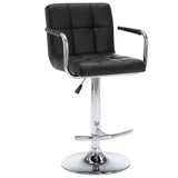 Bar Stools 2 pcs Black Faux Leather