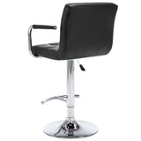 Bar Stools 2 pcs Black Faux Leather - 45-Degree Angle