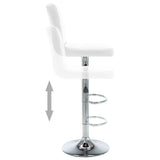 Bar Stools 2 pcs White Faux Leather - Top-Down View