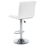 Bar Stools 2 pcs White Faux Leather - 45-Degree Angle