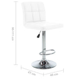 Bar Stools 2 pcs White Faux Leather - Low Angle