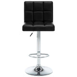 Bar Stools 2 pcs Black Faux Leather