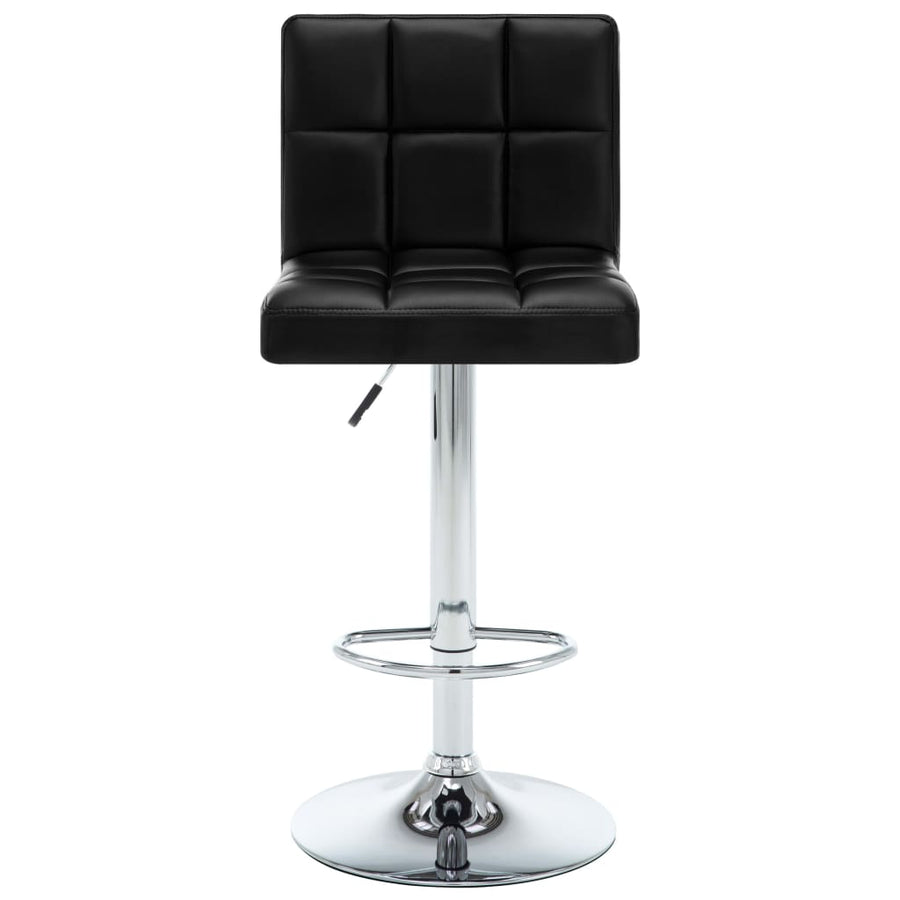 Bar Stools 2 pcs Black Faux Leather