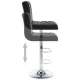 Bar Stools 2 pcs Black Faux Leather - Top-Down View