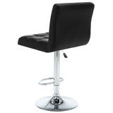 Bar Stools 2 pcs Black Faux Leather - 45-Degree Angle