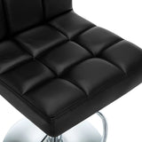 Bar Stools 2 pcs Black Faux Leather - Rear View