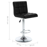 Bar Stools 2 pcs Black Faux Leather
