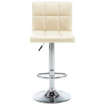 Bar Stools 2 pcs Cream Faux Leather