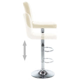 Bar Stools 2 pcs Cream Faux Leather - Top-Down View