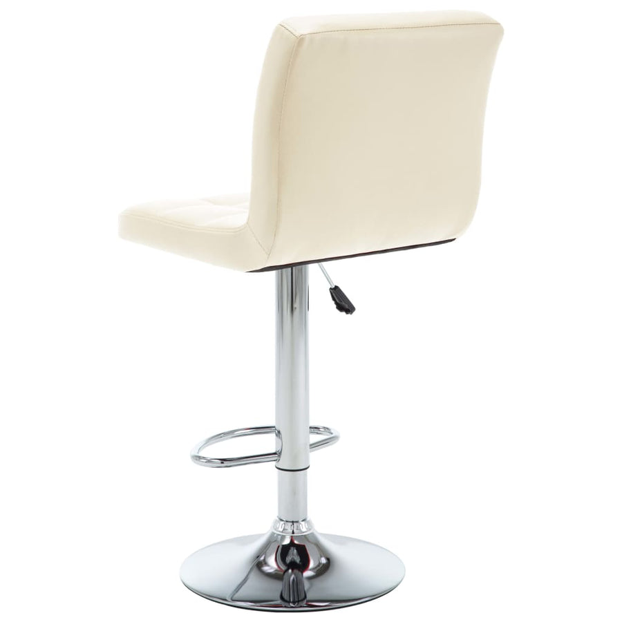 Bar Stools 2 pcs Cream Faux Leather