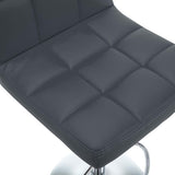 Bar Stools 2 pcs Grey Faux Leather - Rear View