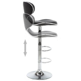 Bar Stools 2 pcs Black Faux Leather - 45-Degree Angle