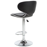 Bar Stools 2 pcs Black Faux Leather - Rear View