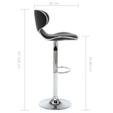 Bar Stools 2 pcs Black Faux Leather - Extra Image