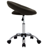 Rolling Work Chair Brown Faux Leather - Side View