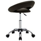 Rolling Work Chair Brown Faux Leather - 45-Degree Angle