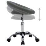 Rolling Work Chair Grey Faux Leather
