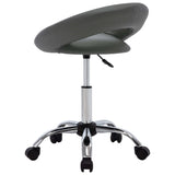 Rolling Work Chair Grey Faux Leather - 45-Degree Angle