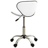 Salon Spa Stool White Faux Leather