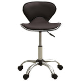 Salon Spa Stool Brown Faux Leather - Front View