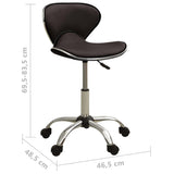 Salon Spa Stool Brown Faux Leather - Rear View