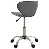 Salon Spa Stool Grey Faux Leather - Top-Down View