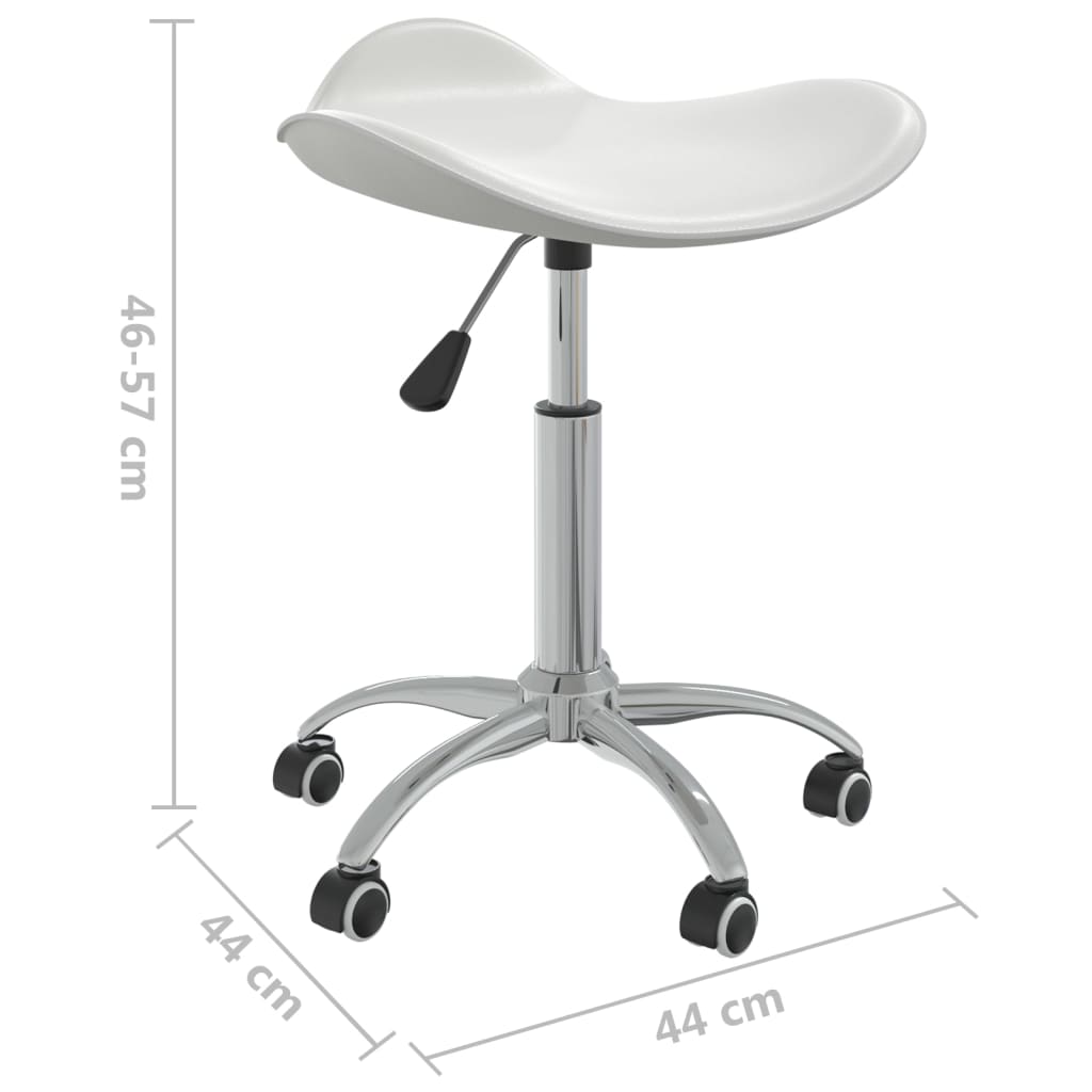 Salon Spa Stool White Faux Leather