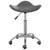 Salon Spa Stool Grey Faux Leather - Front View